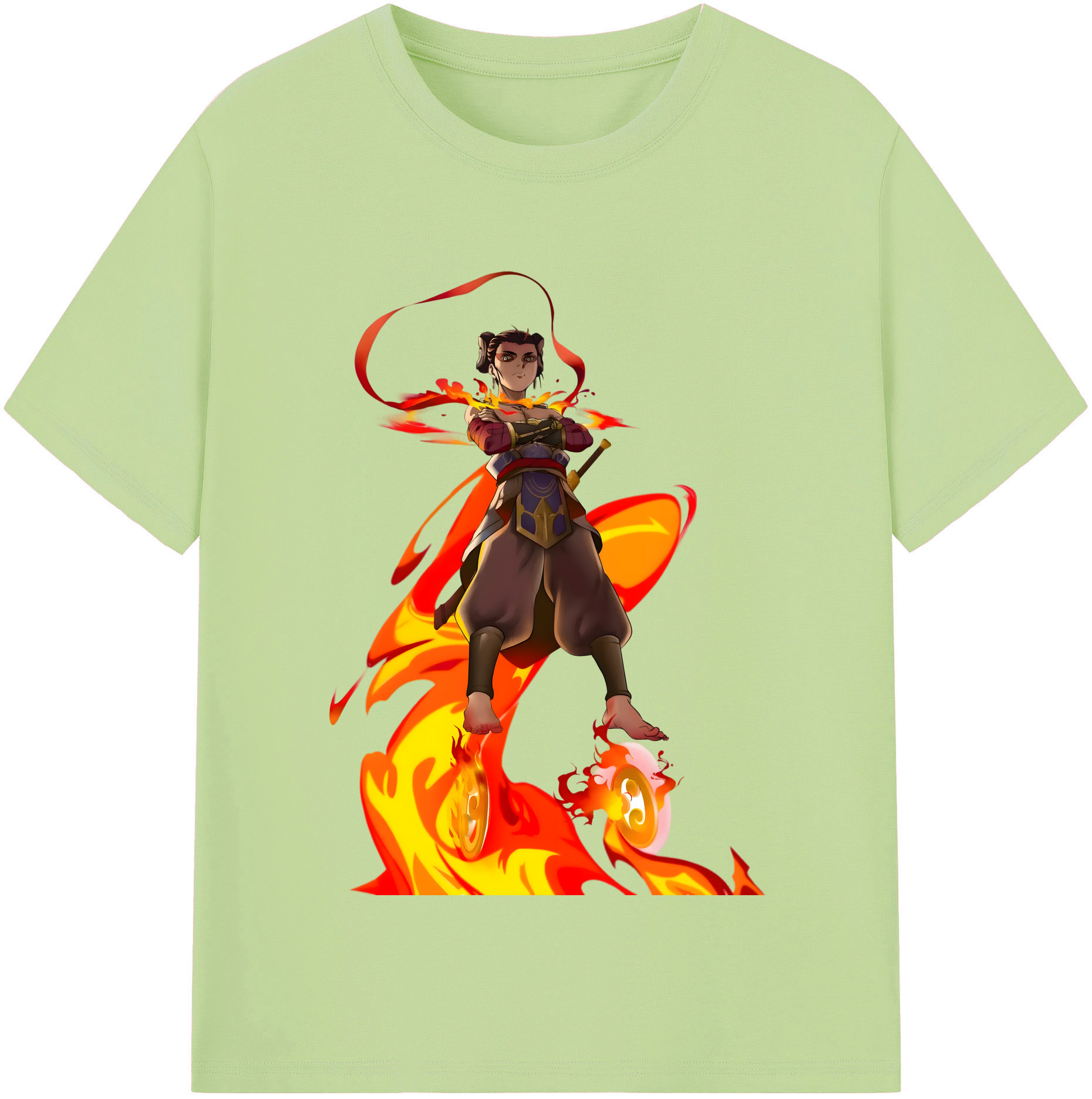 （画像用） Ne Zha 2 ナタ 魔童の大暴れ 綿100％半袖Tシャツ（フロントプリント）